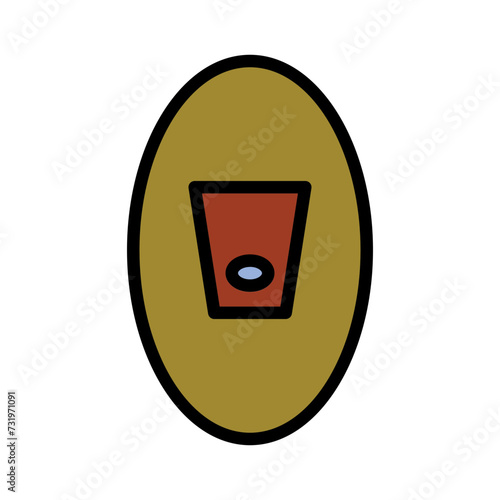 Canoe Kayak Boat Filled Outline Icon