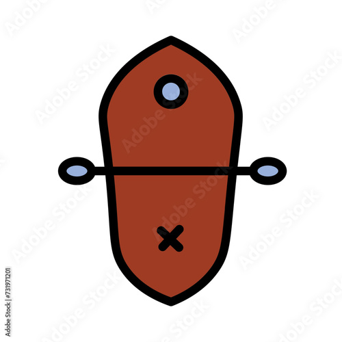 Kayak Water Sport Filled Outline Icon