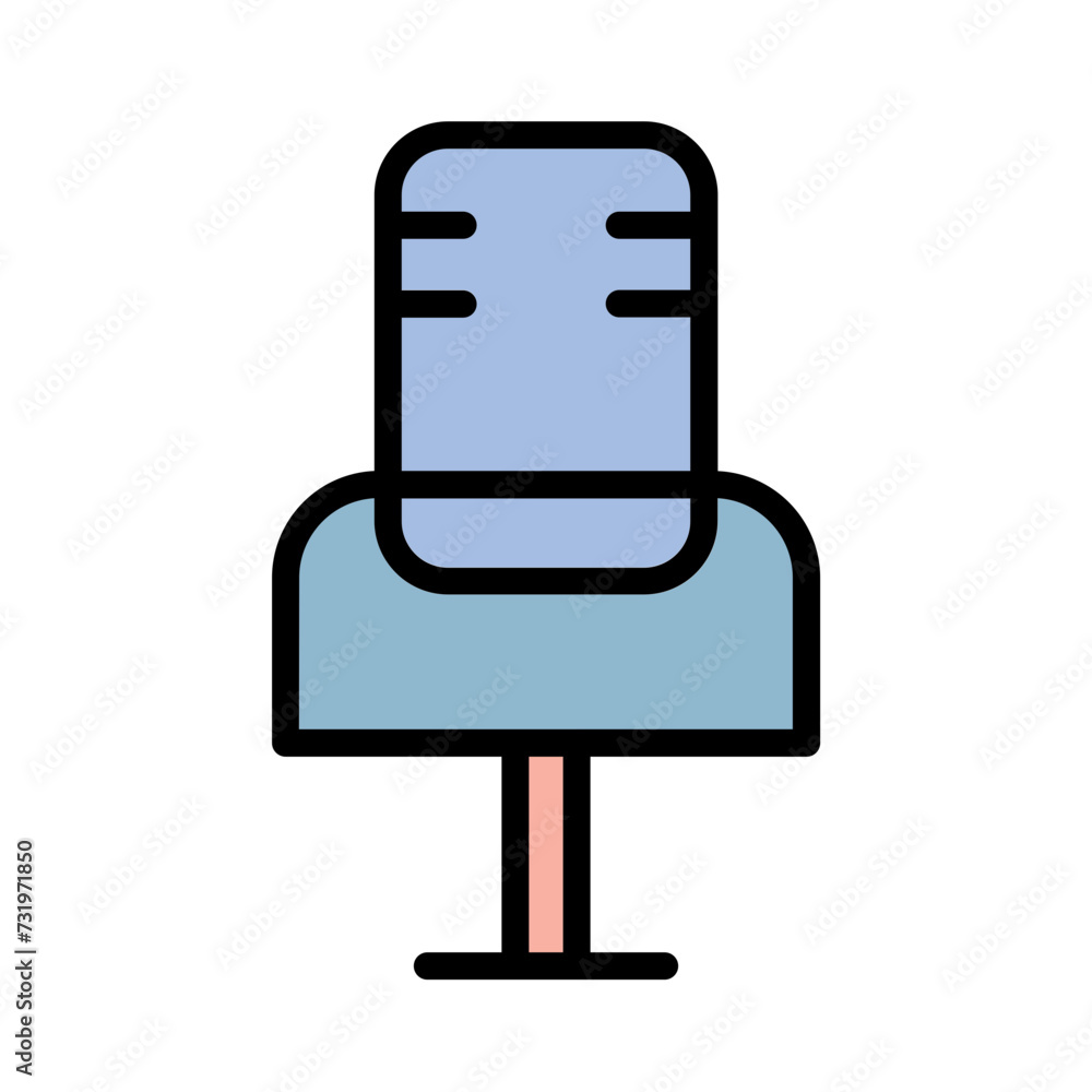 Audio Mic Record Filled Outline Icon