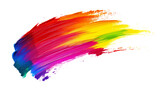 A Colorful Brush Stroke on a Transparent Background
