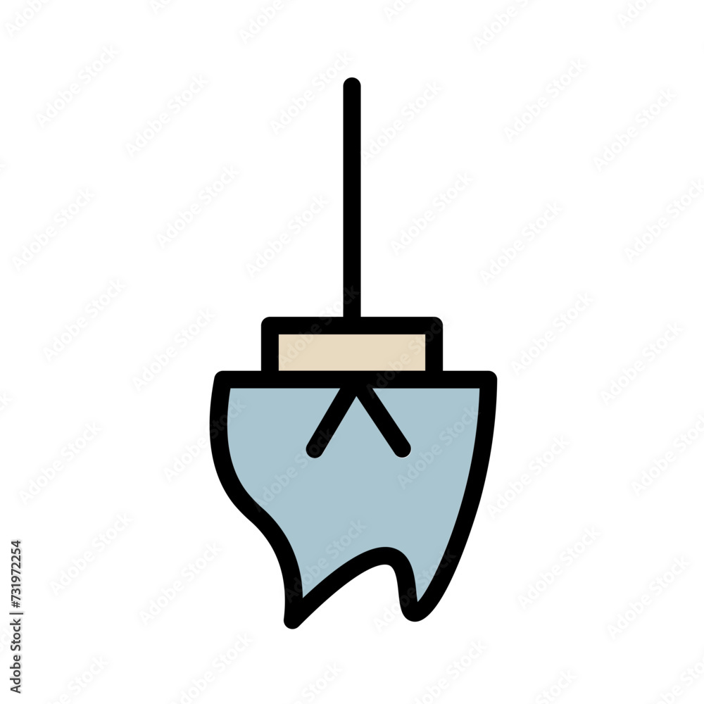Broom Magic Mop Filled Outline Icon Broom Magic Mop Filled Outline Icon