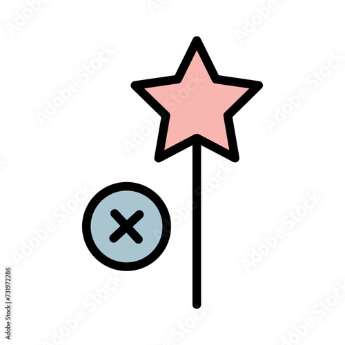 Cancel Magic Tools Filled Outline Icon