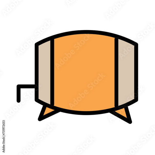 Beer Barrel Pub Filled Outline Icon