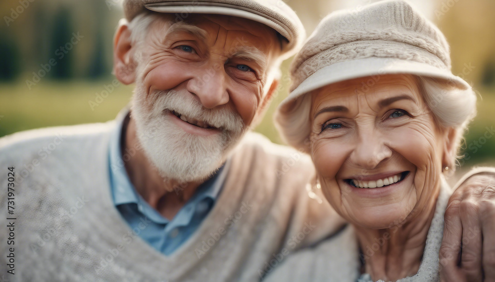 Eternal Bond: Portrait of a Happy Senior Couple