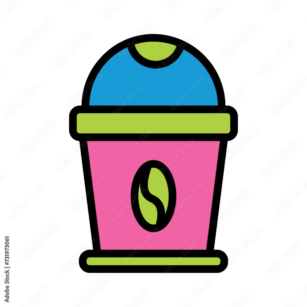 Chocolate Coffee Cup Filled Outline Icon Chocolate Coffee Cup Filled Outline Icon