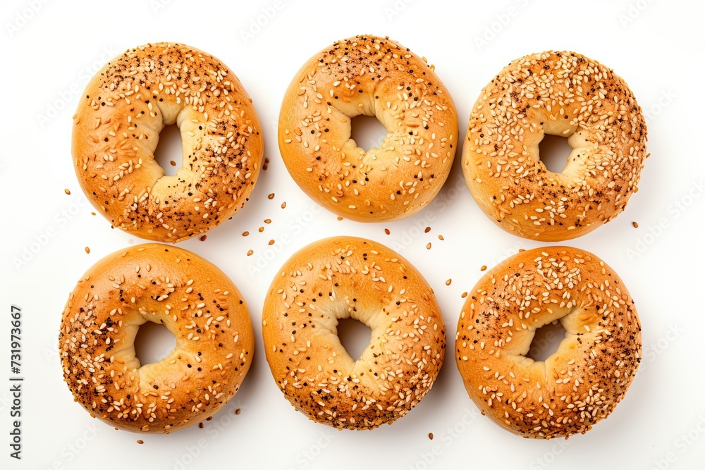 Bagel bread close up Bagel bread close up
