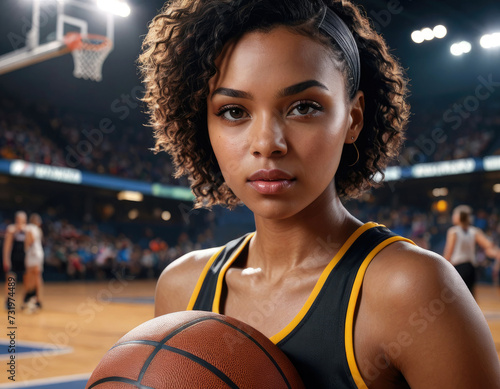 Athletic Majesty: Striking Portrait Captures the Essence of African American Women's Basketball