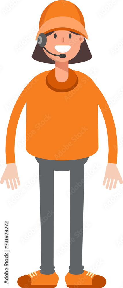 Customer Service Girl Character Standing
Customer Service Girl Character Standing