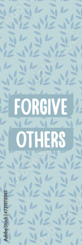 Printable quotes bookmarks, forgive others, pastel colors