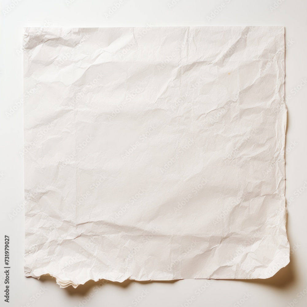 empty piece of paper on white. empty piece of paper on white.