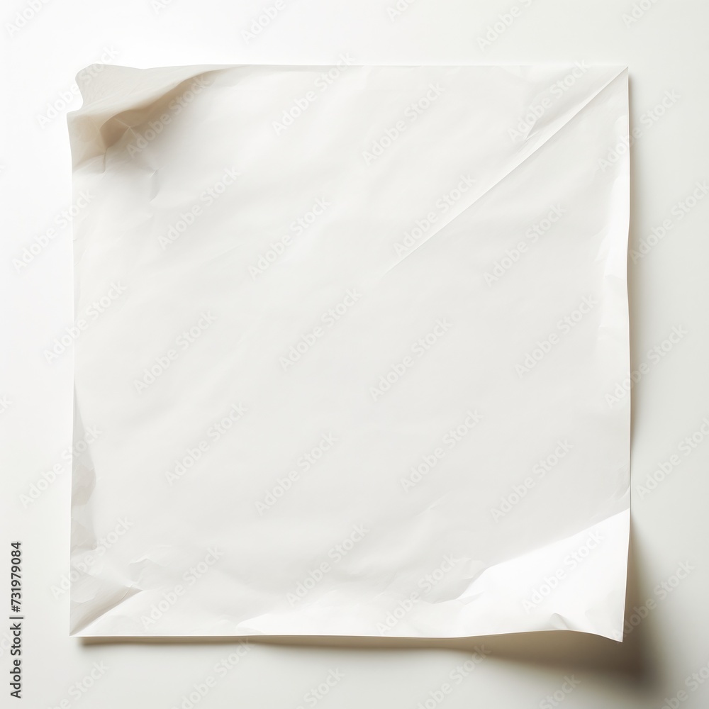 empty piece of paper on white. empty piece of paper on white.