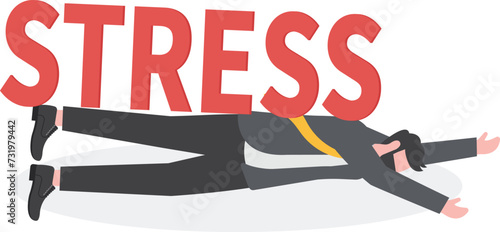 Over-thinking. obsessive in work or too many problems that cannot make decision concept, Concept of heavy stress

