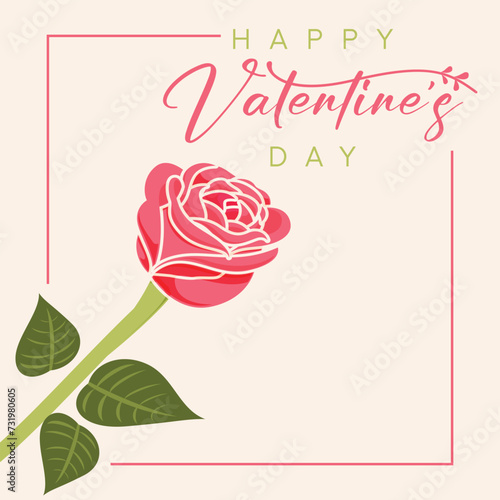 Happy Valentines Day typography vector illustration. Romantic Template design for celebrating valentine's Day on 14 February.