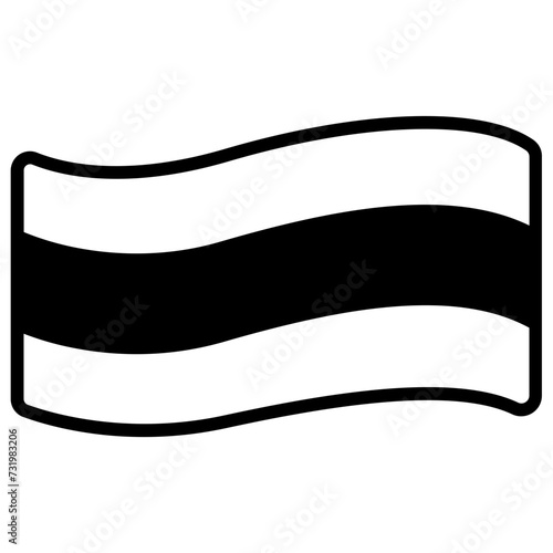 Netherland Flag glyph and line vector illustration