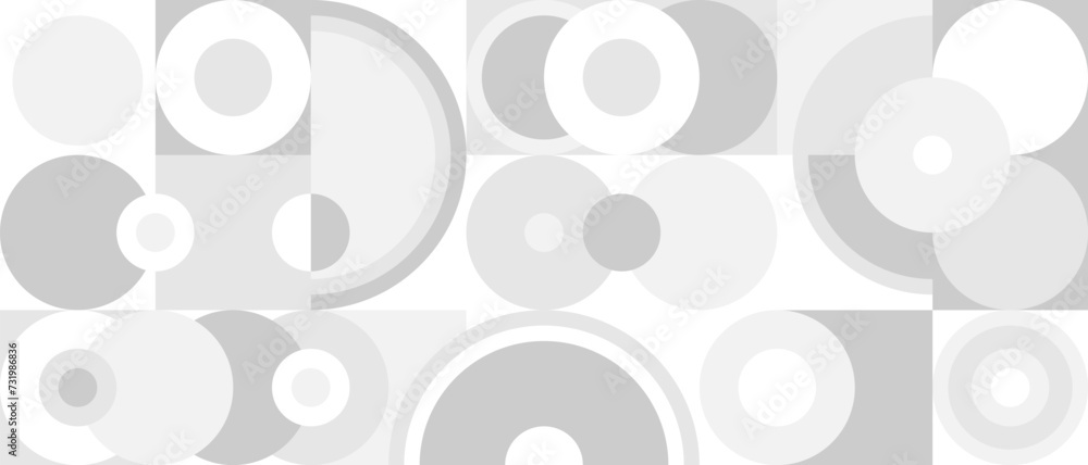 Seamless pattern with gray texture of geometric shapes - circles and ...