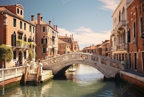 Bridge over the canal in Venice, Italy