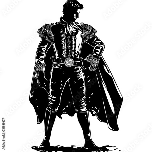 Silhouette matador black color only full body