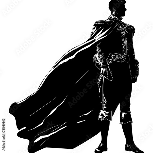 Silhouette matador black color only full body