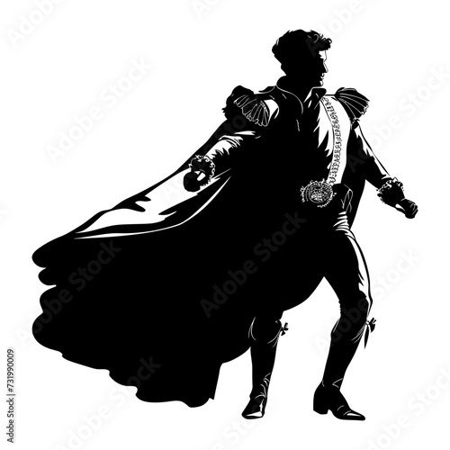 Silhouette matador black color only full body