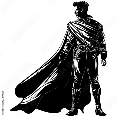 Silhouette matador black color only full body