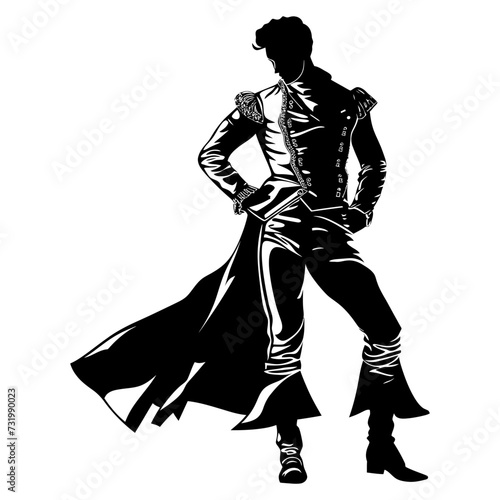 Silhouette matador black color only full body