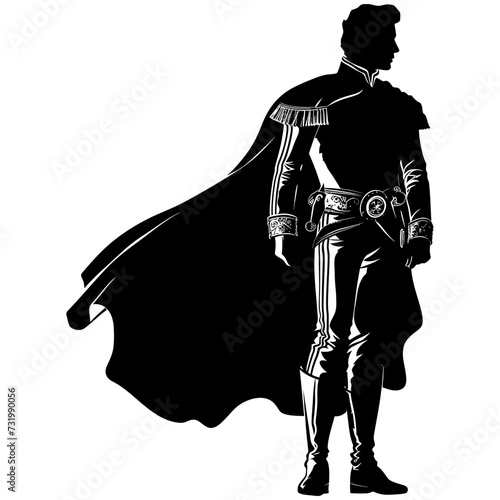 Silhouette matador black color only full body