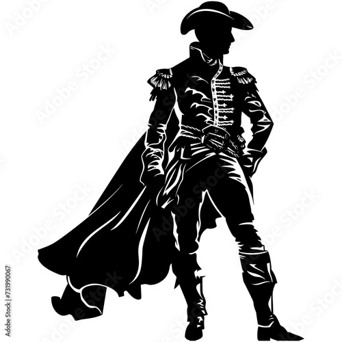 Silhouette matador black color only full body