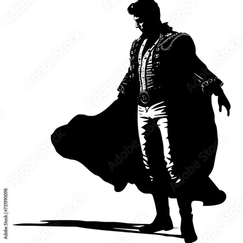 Silhouette matador black color only full body