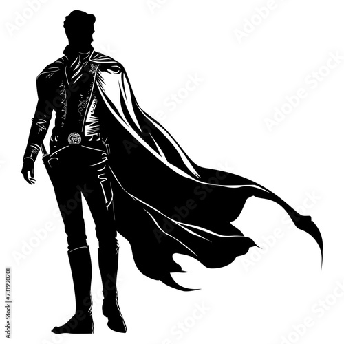 Silhouette matador black color only full body