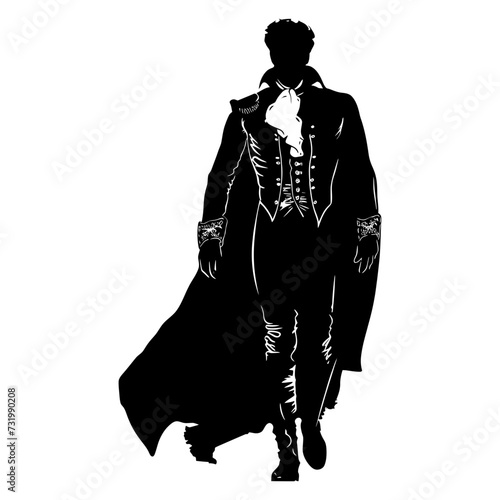 Silhouette matador black color only full body