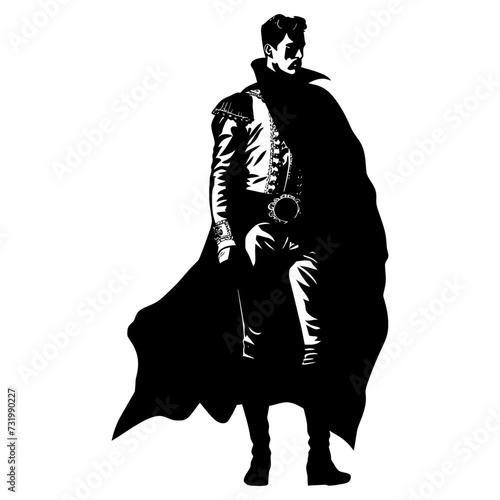 Silhouette matador black color only full body