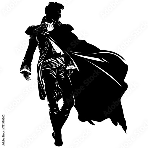 Silhouette matador black color only full body