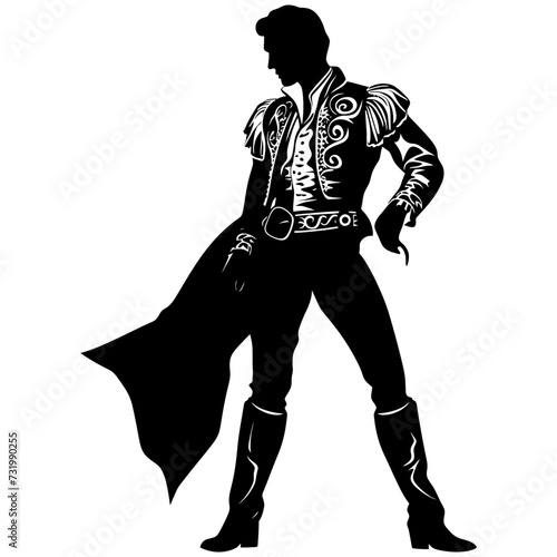 Silhouette matador black color only full body