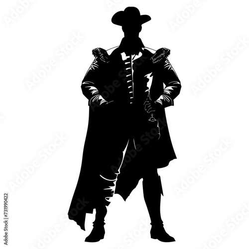 Silhouette matador black color only full body