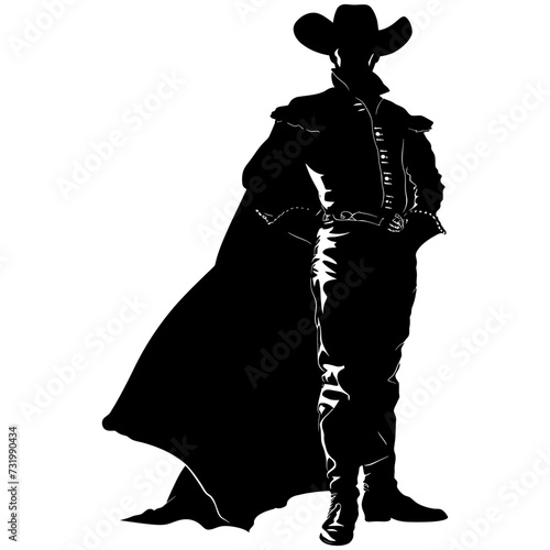 Silhouette matador black color only full body