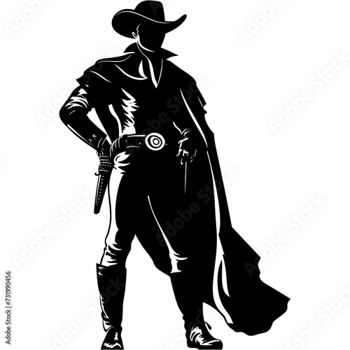 Silhouette matador black color only full body