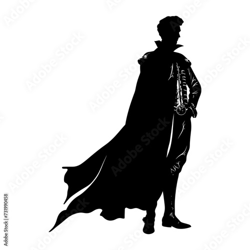 Silhouette matador black color only full body