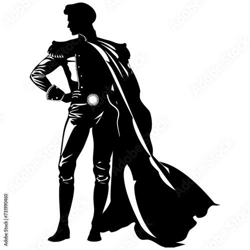 Silhouette matador black color only full body
