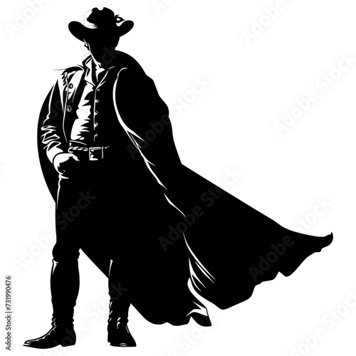 Silhouette matador black color only full body