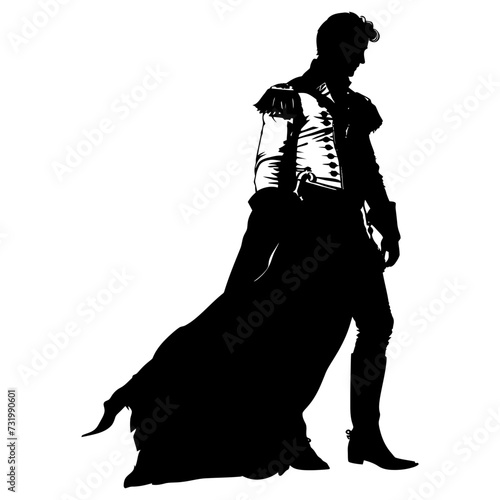 Silhouette matador black color only full body