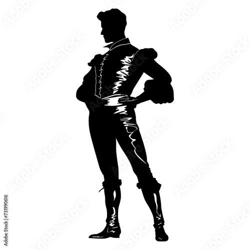 Silhouette matador black color only full body