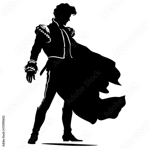 Silhouette matador black color only full body
