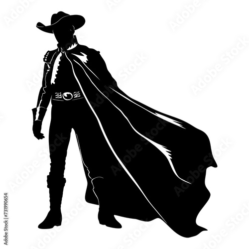 Silhouette matador black color only full body