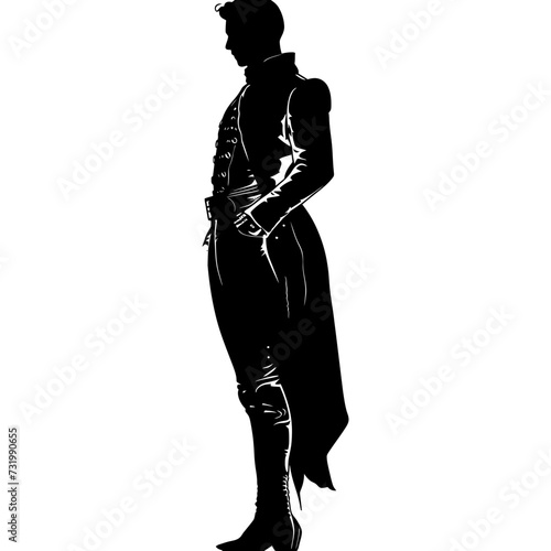 Silhouette matador black color only full body