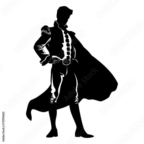 Silhouette matador black color only full body