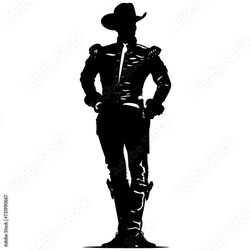 Silhouette matador black color only full body