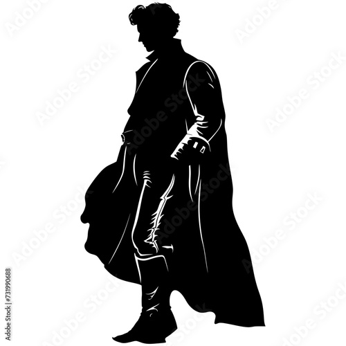 Silhouette matador black color only full body