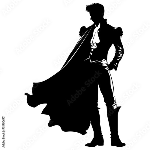 Silhouette matador black color only full body
