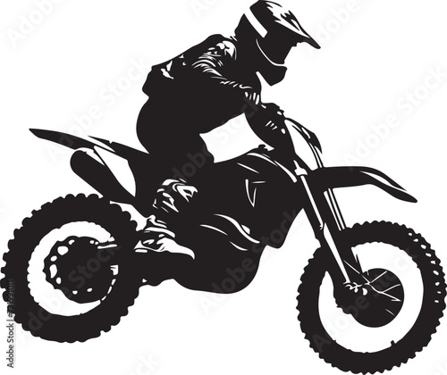 motocross silhouette vector illustration silhouettes motocross rider on a motorcycle vector illustrations
