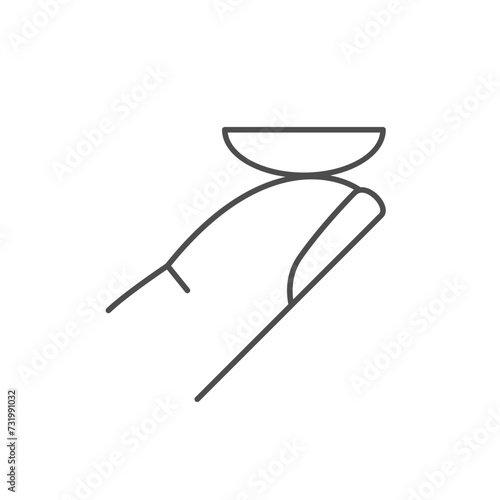 Contact lens line outline icon